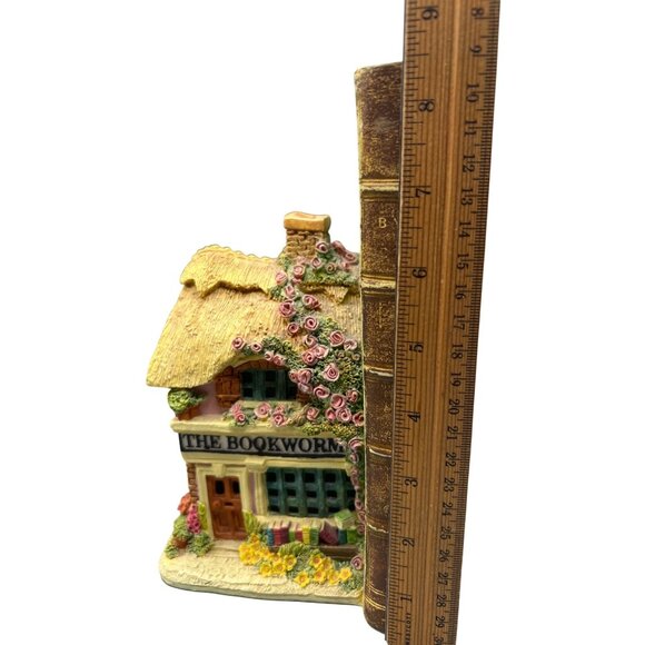 Lilliput Lane Foxton Folk Bookworm Cottage Bookend Kay Baker 1995 Floral Design - Picture 6 of 12